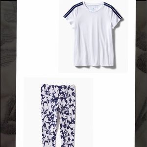 Glitter shoulder T shirt & matching leggings